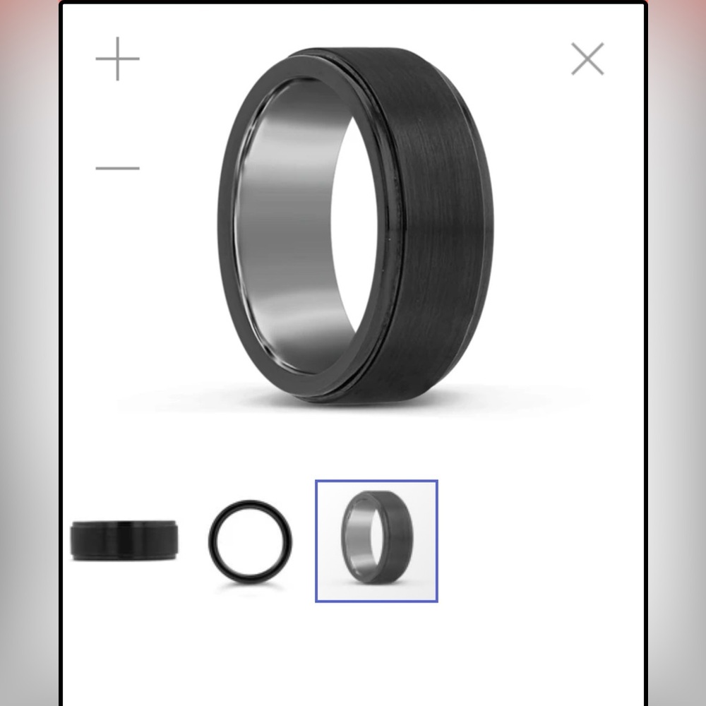 Black Ceramic Men’s Wedding Band